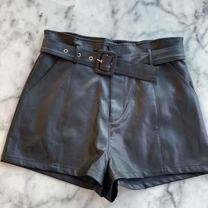 Vegan high waisted shorts